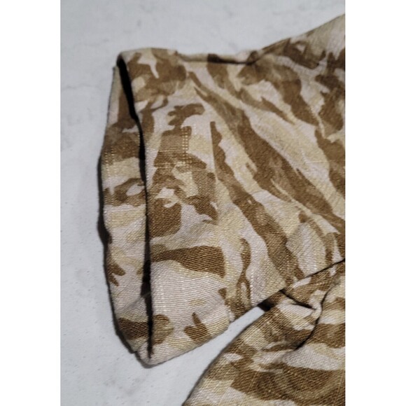 Royalty By MALUMA Desert Camoflauge Tan Rayon Linen Blend Heavyweight NWOT - Picture 10 of 12